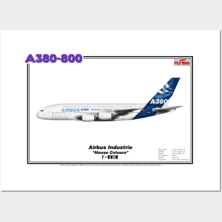 Airbus A380-800 - Airbus "House Colours" (Art Print) Posters and Art